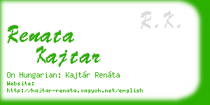 renata kajtar business card